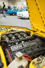 a close-up of a car engine