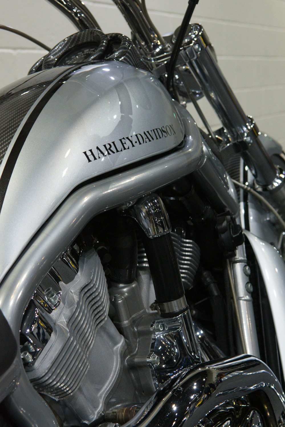 a close up of a motorcycle