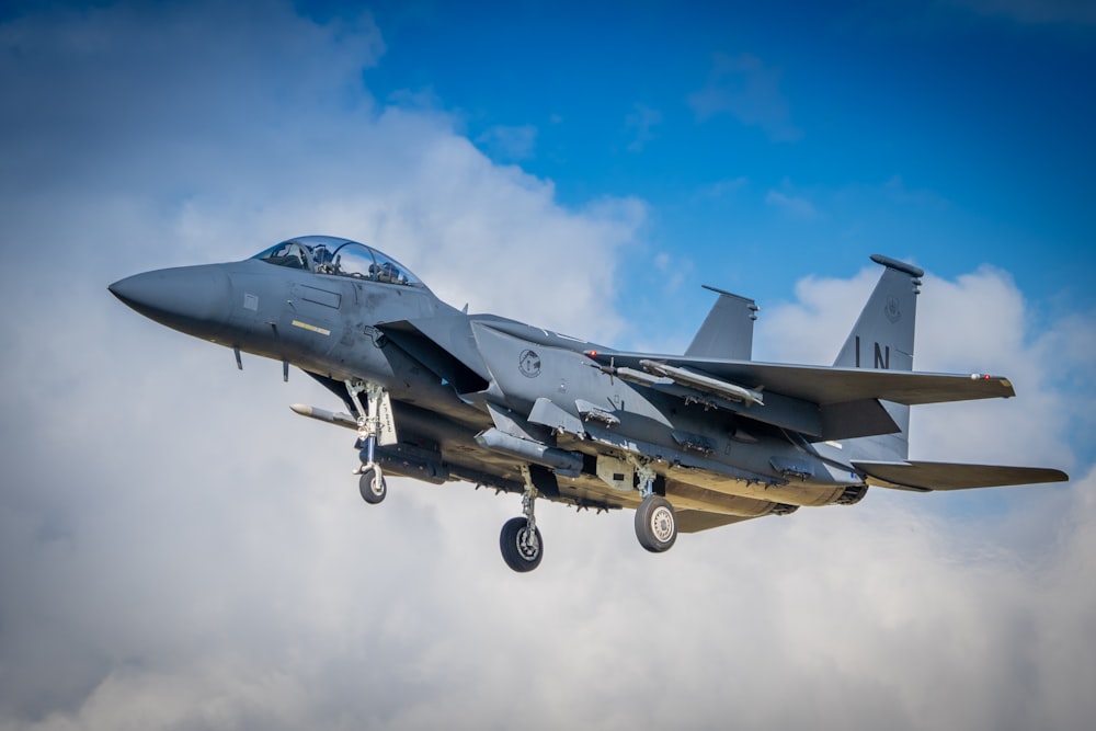 a fighter jet flying in the sky