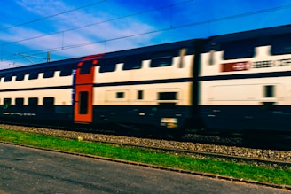 a train on the railway tracks