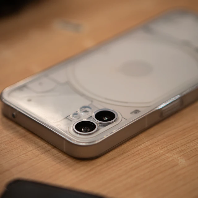 A white Nothing smartphone photographed against a plain background