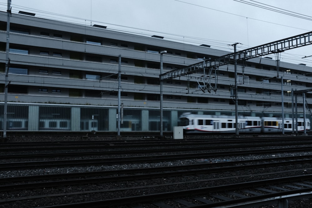 a train on the railway tracks