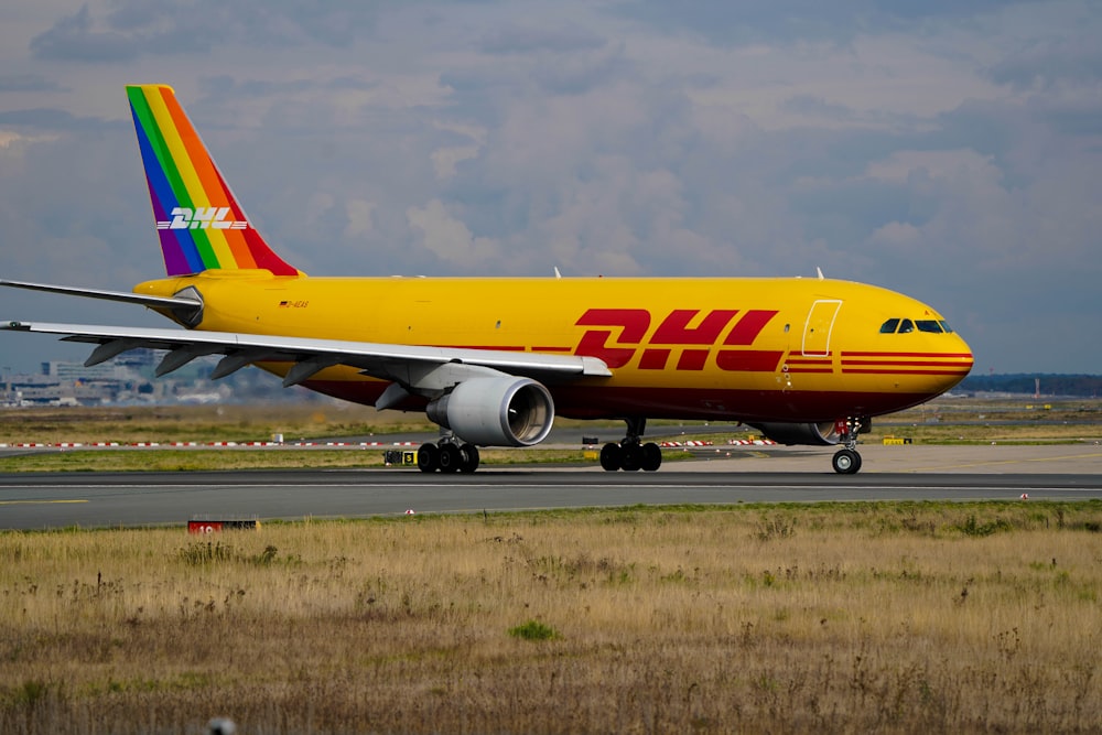 a large airplane on the runway