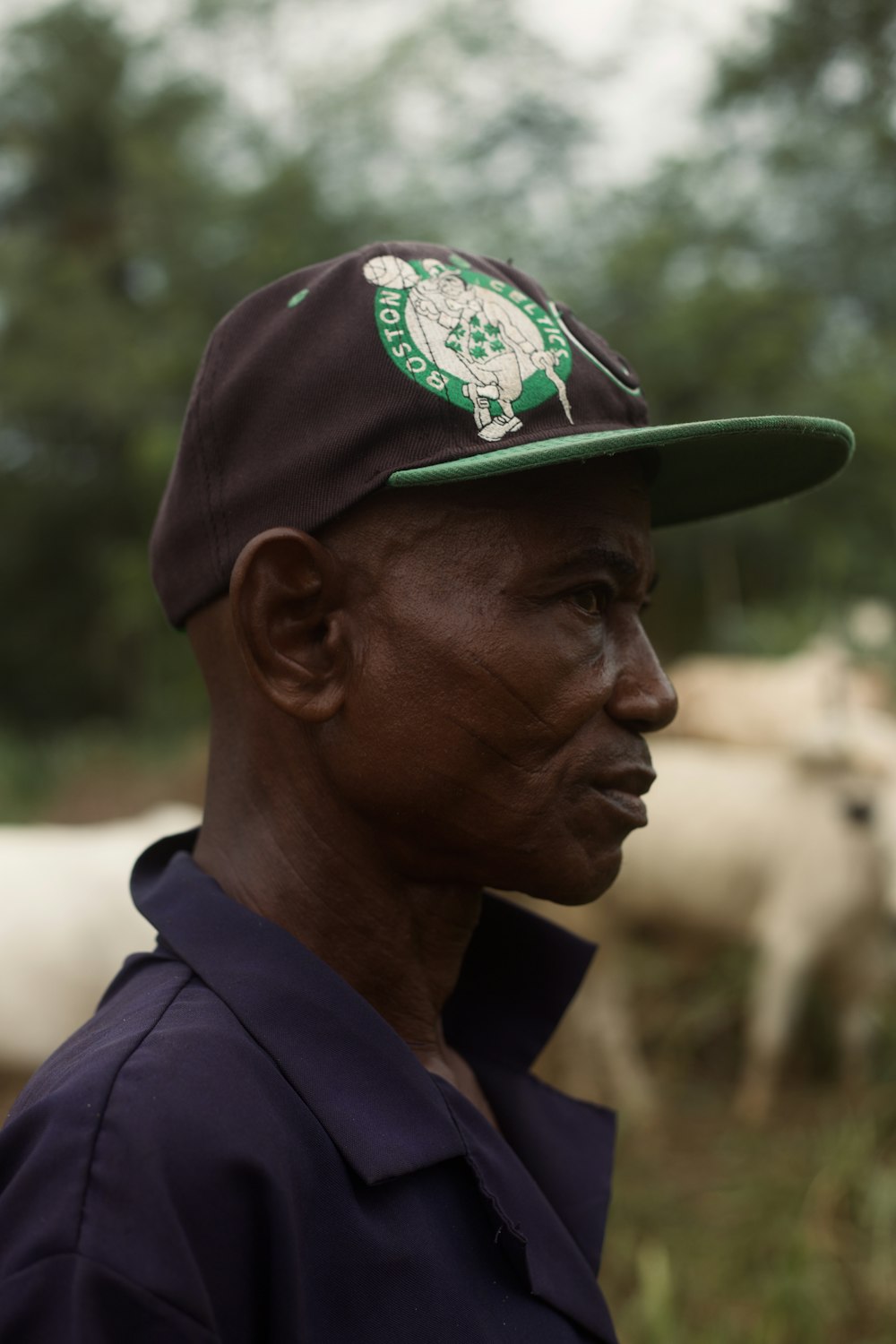 a man wearing a hat