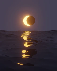 a sunset over a body of water