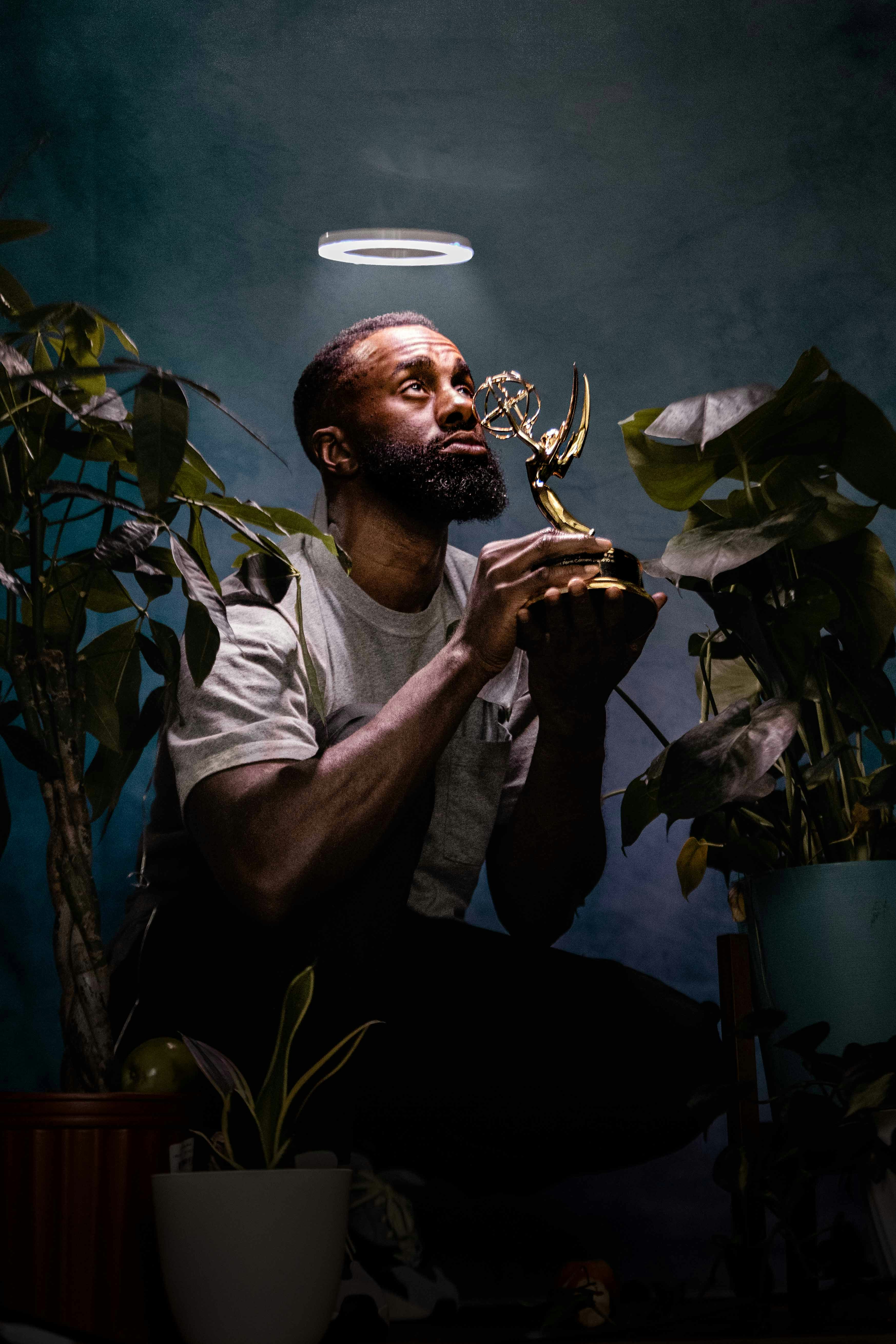 a man sitting in a chair