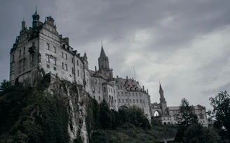 a large castle on a hill