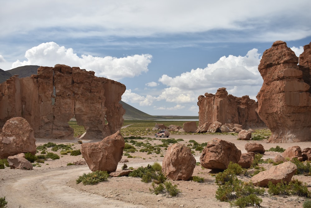 a rocky desert landscape