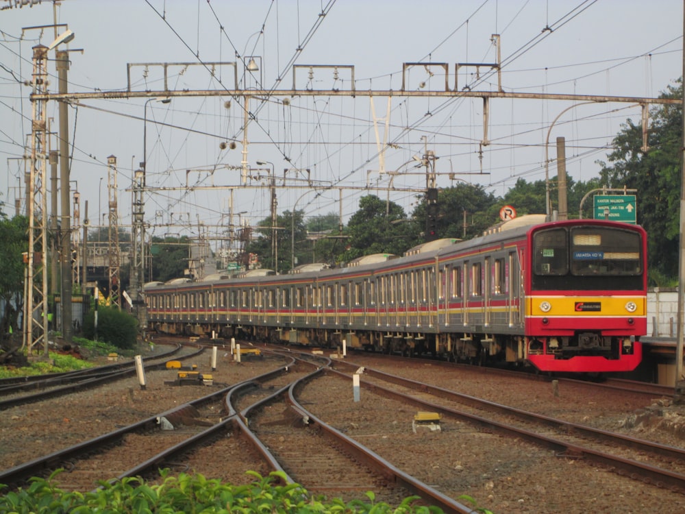 a train on the railway tracks