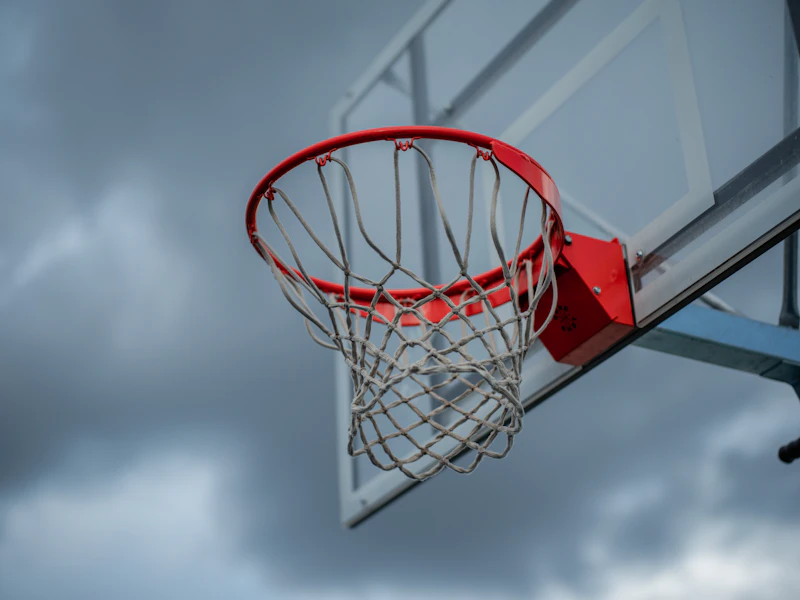 Basketball coach standing on the court