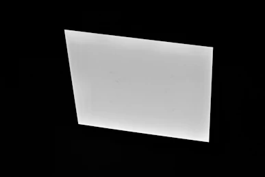a white square with a black background
