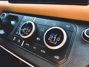 a close up of a car dashboard