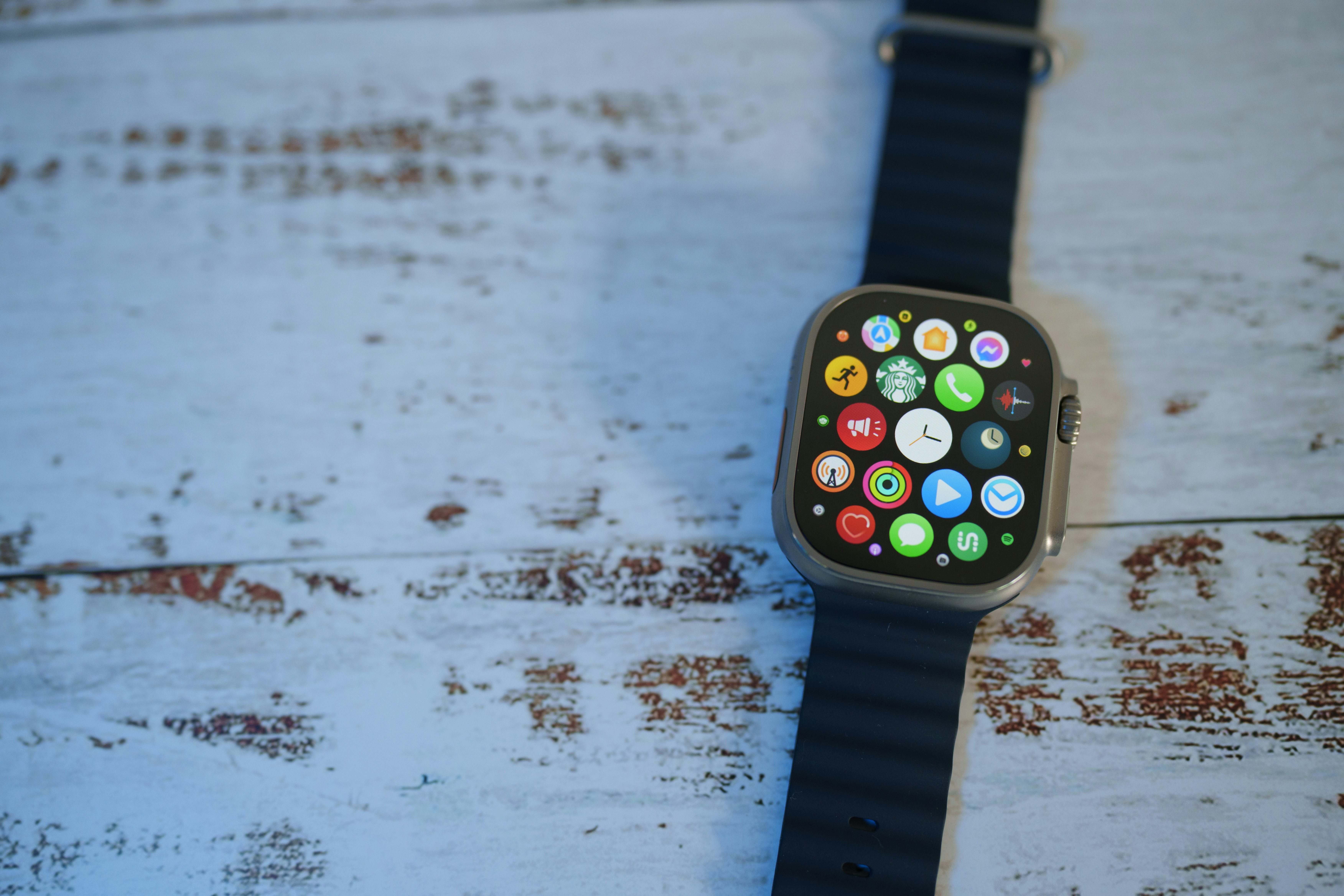 a smart watch on a table