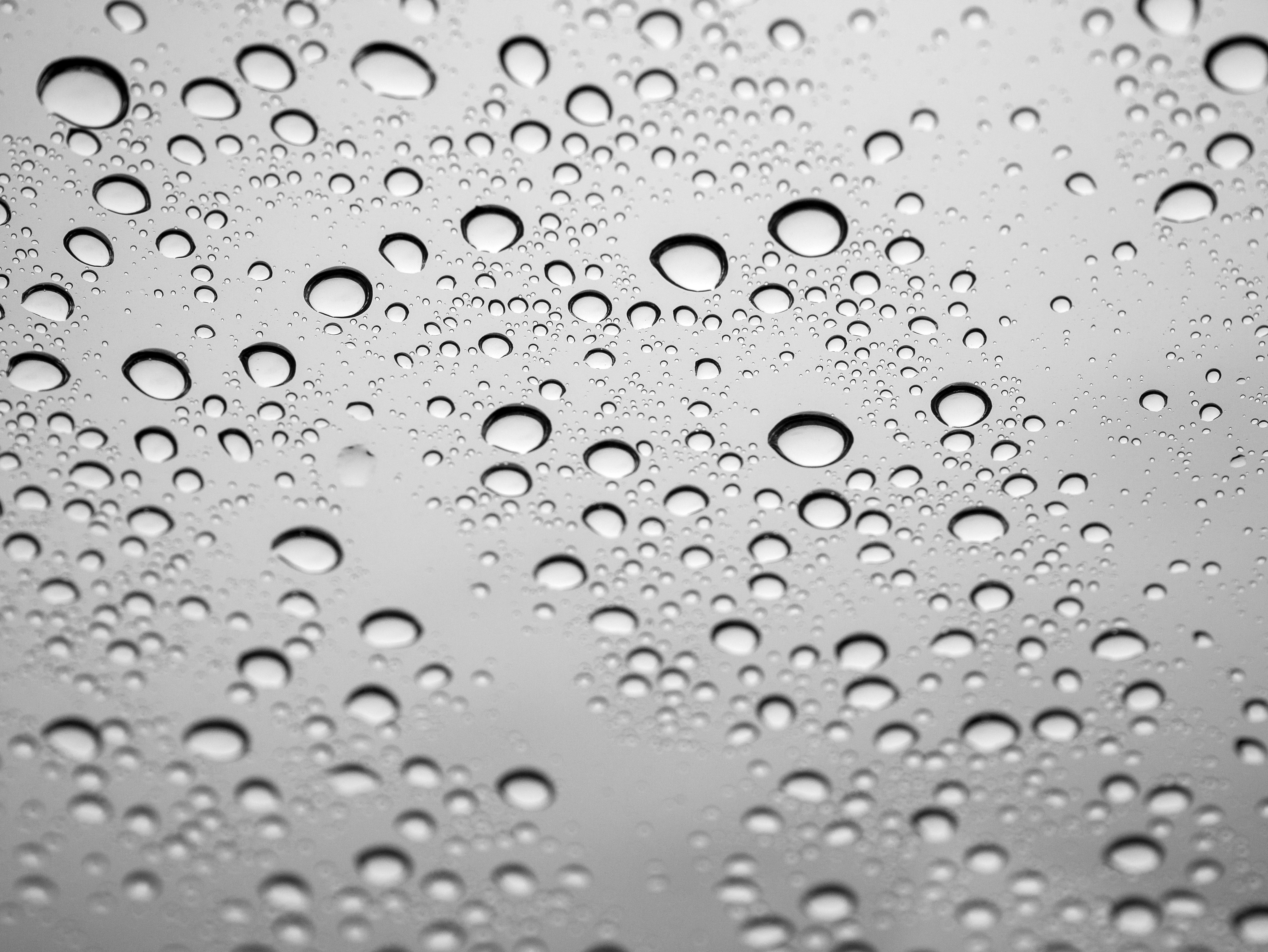 a window covered in water