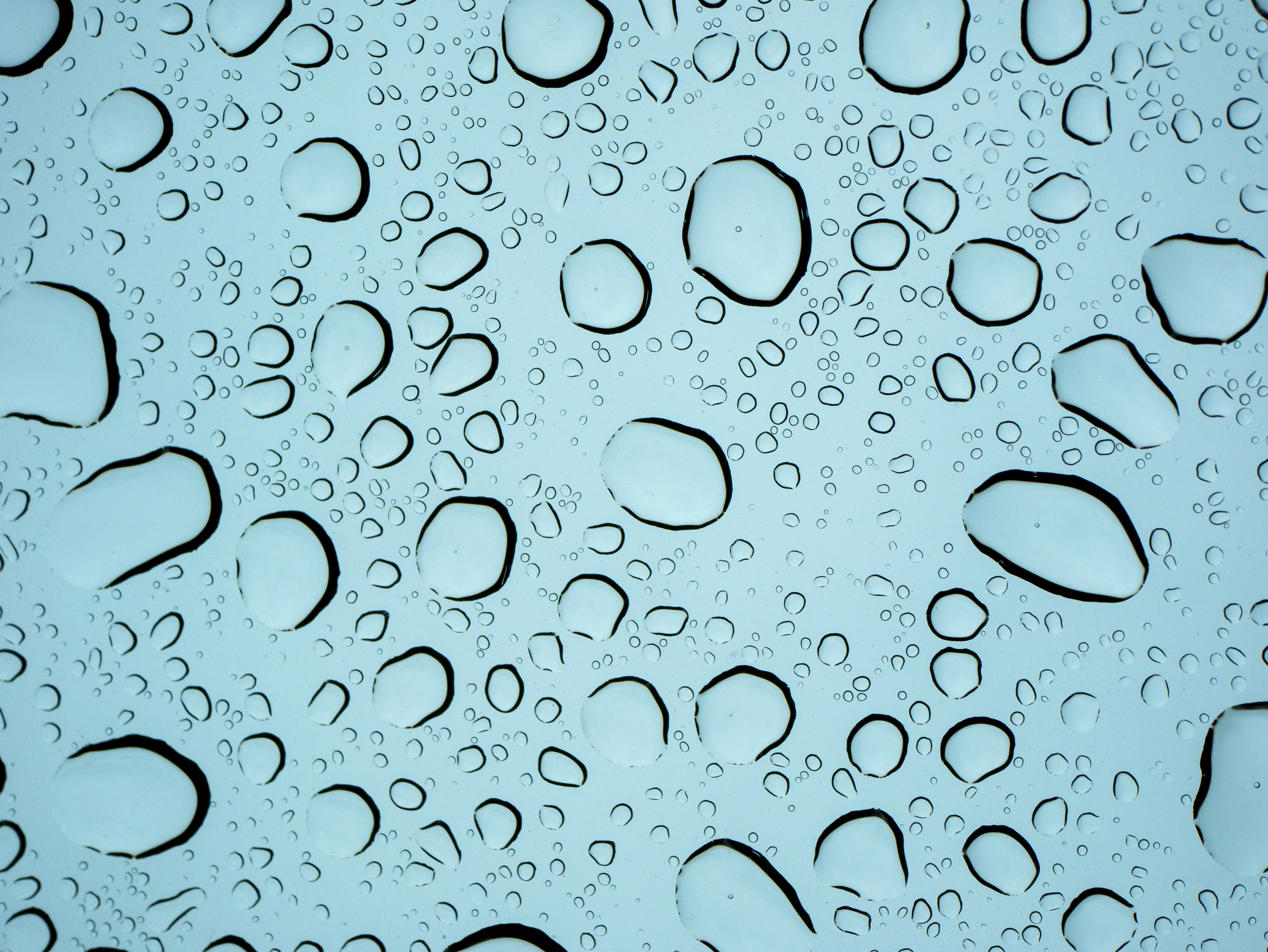 a window with water drops on it