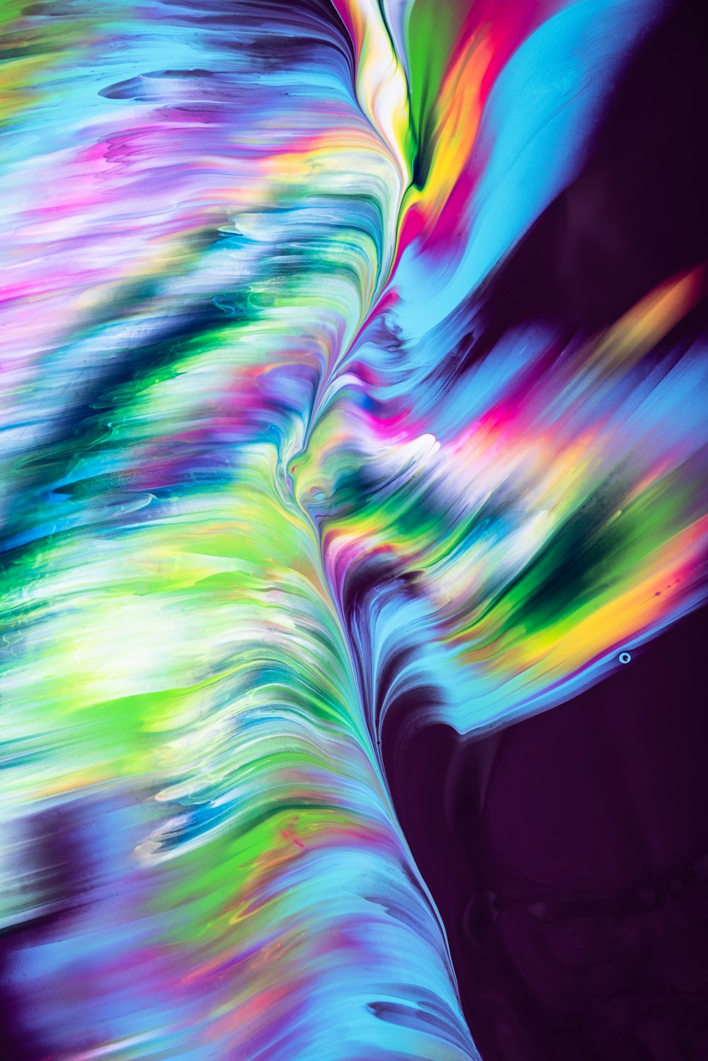 a close-up of a colorful wave