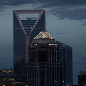 a couple of tall buildings