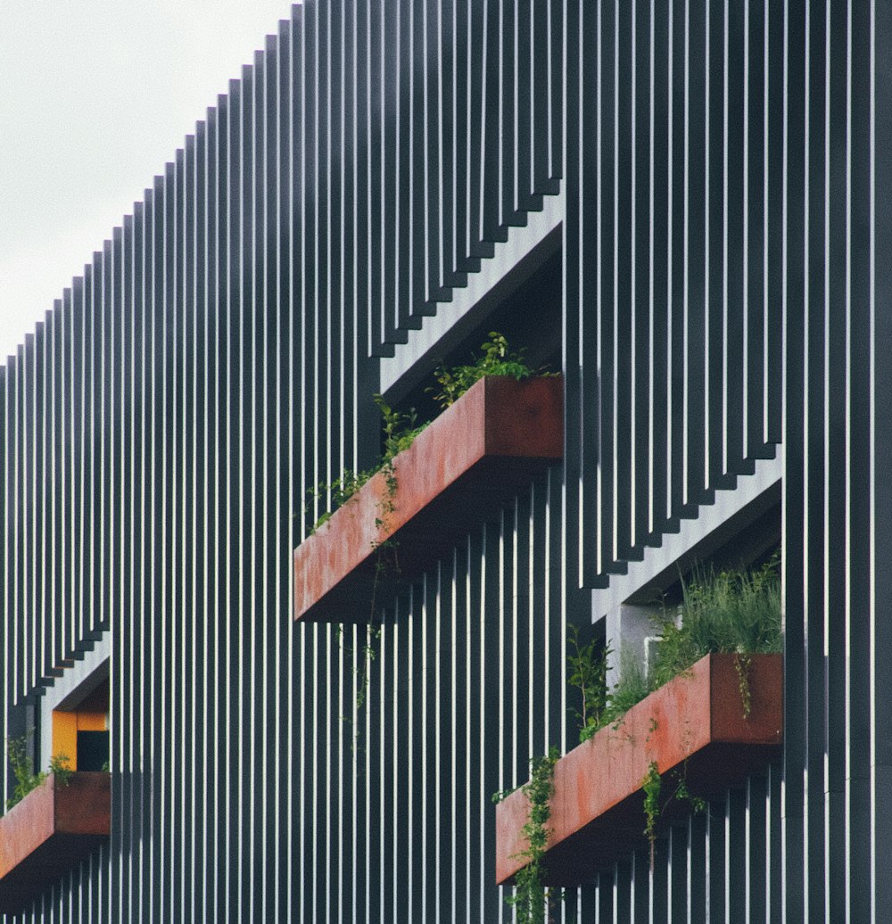 a building with a brick wall