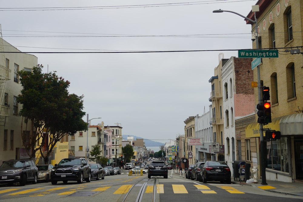 a busy street with cars