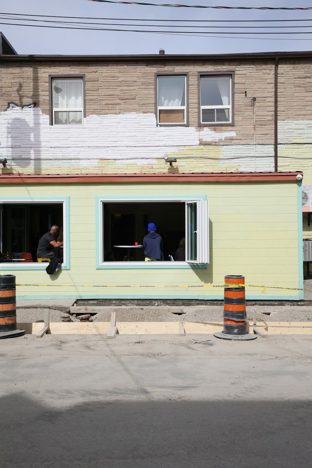 a person standing in a window