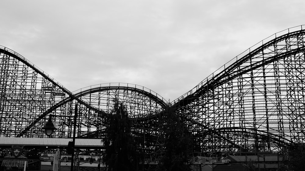 a large roller coaster