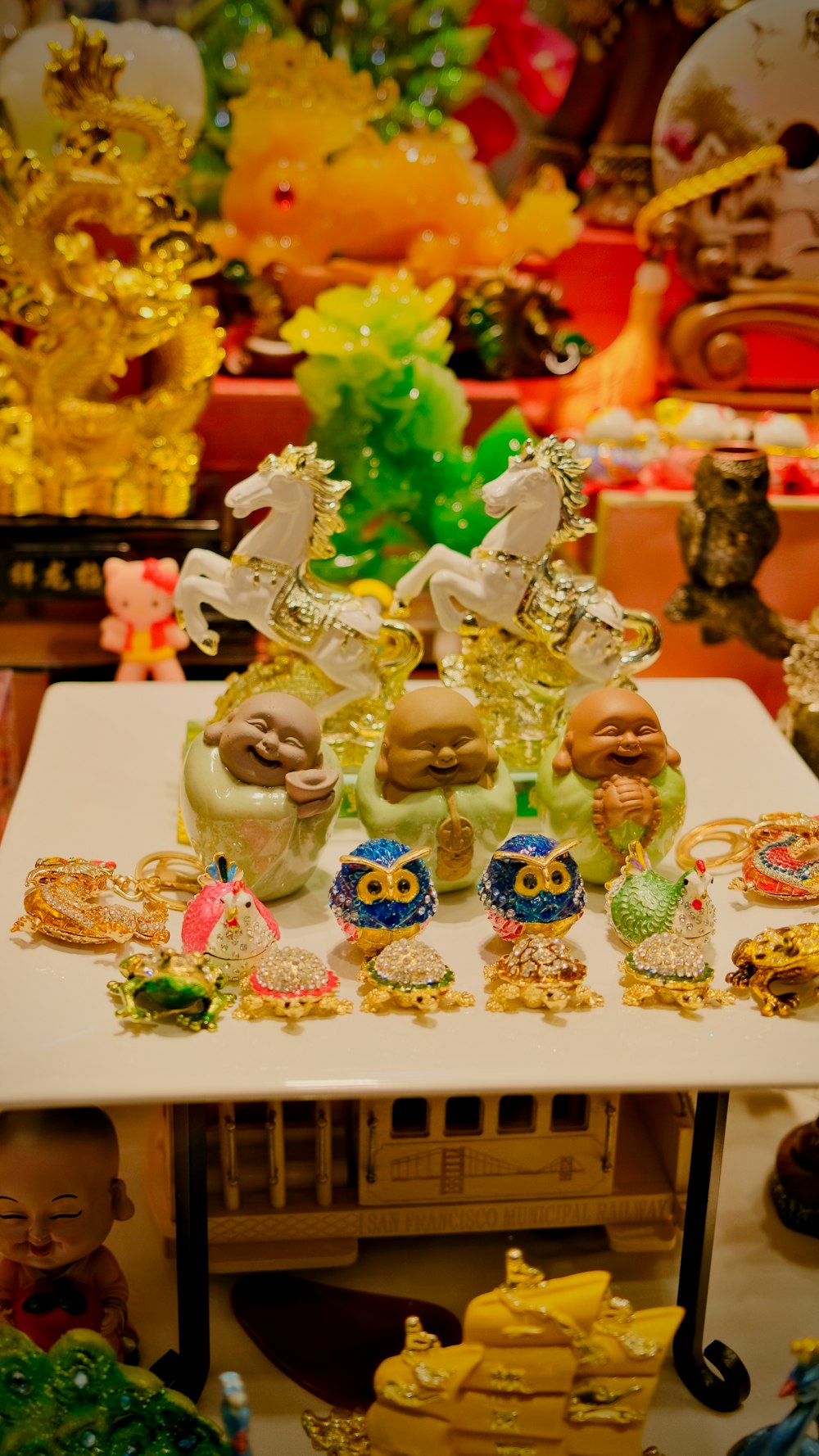 a display of figurines
