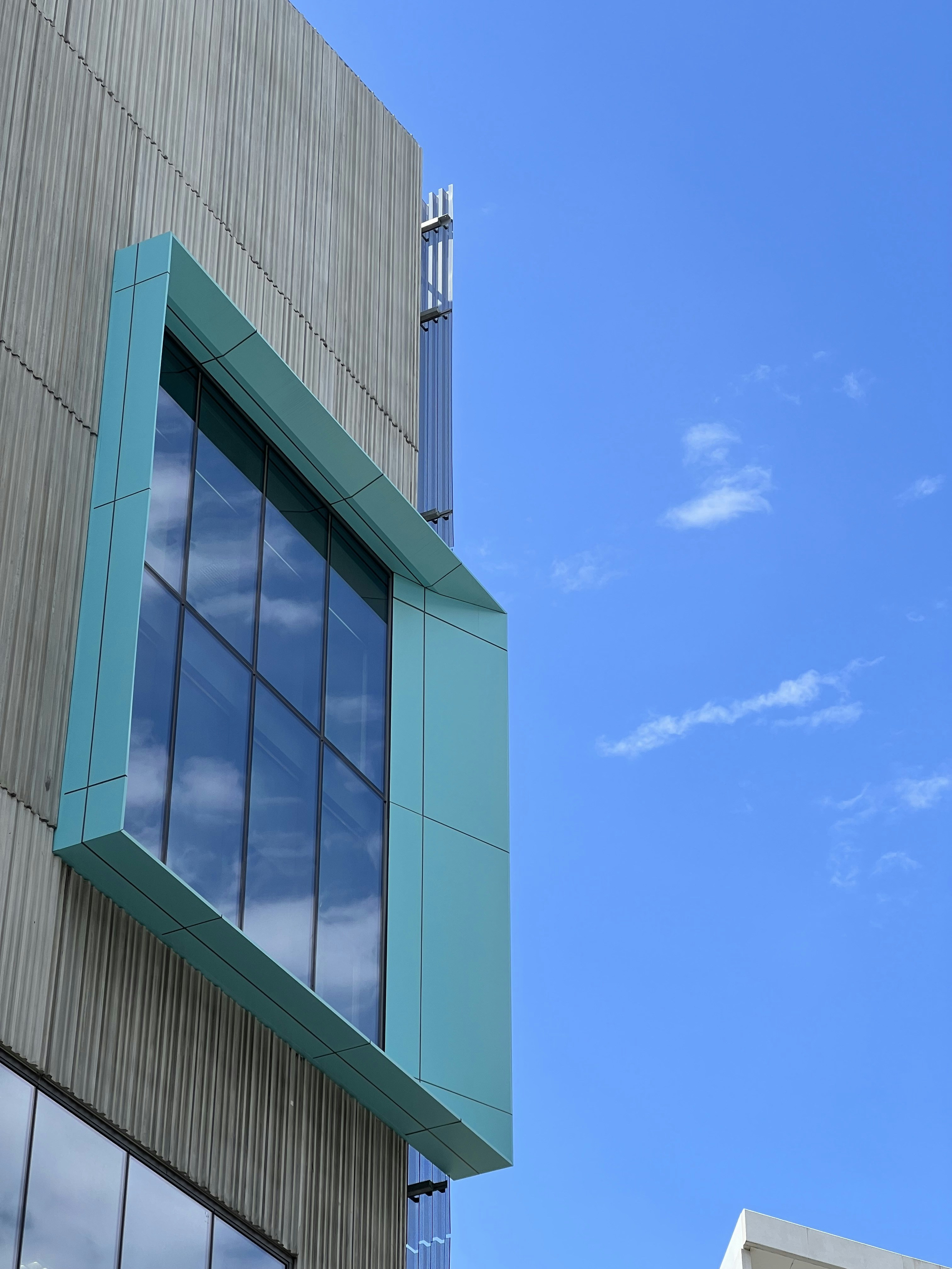 a building with a glass window