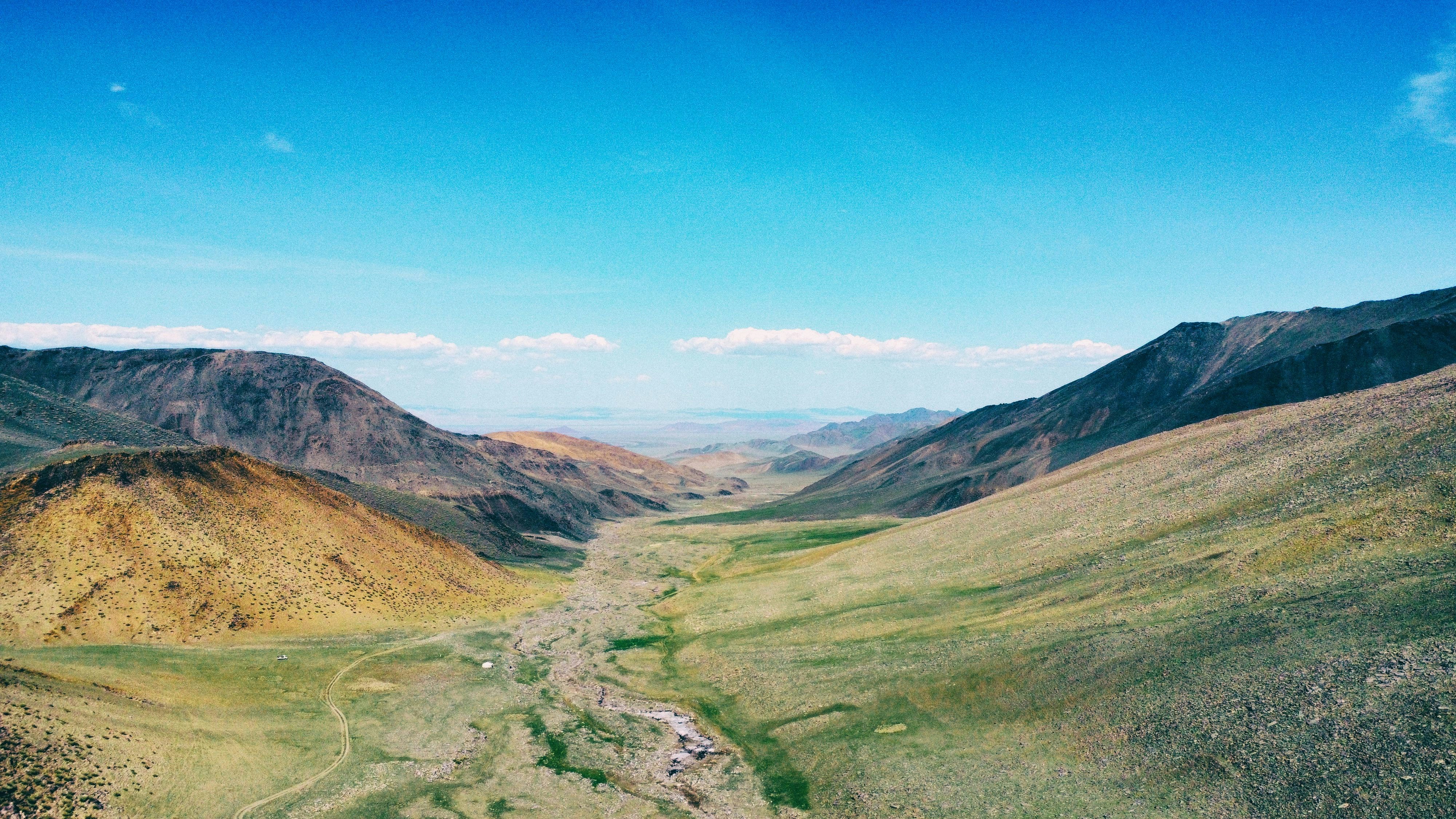 a road in a valley, Khovd, Mongolia