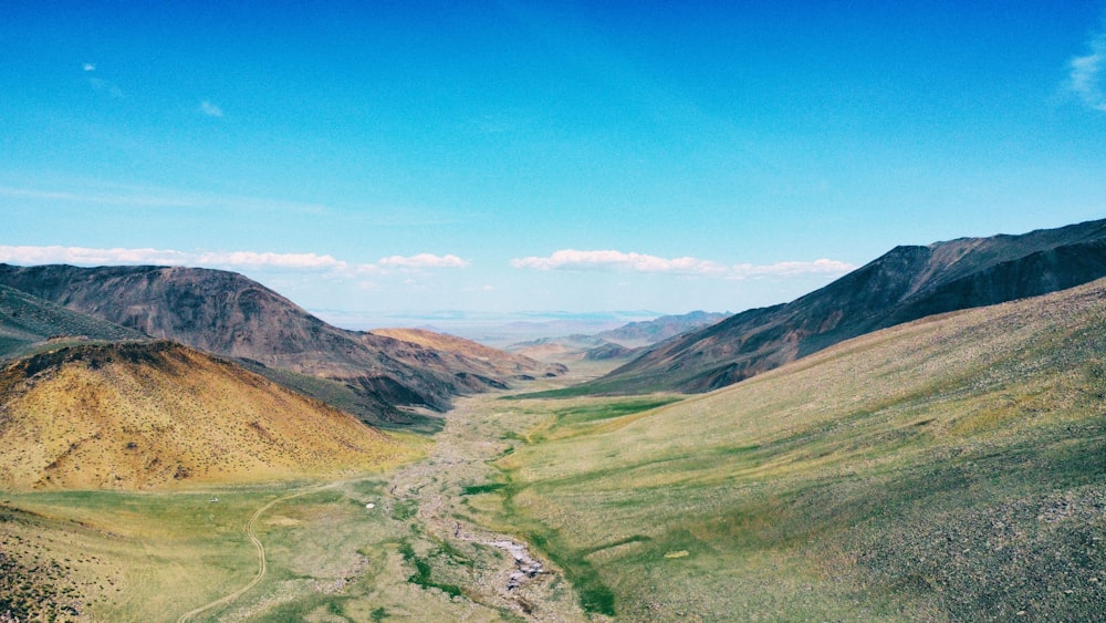 a road in a valley