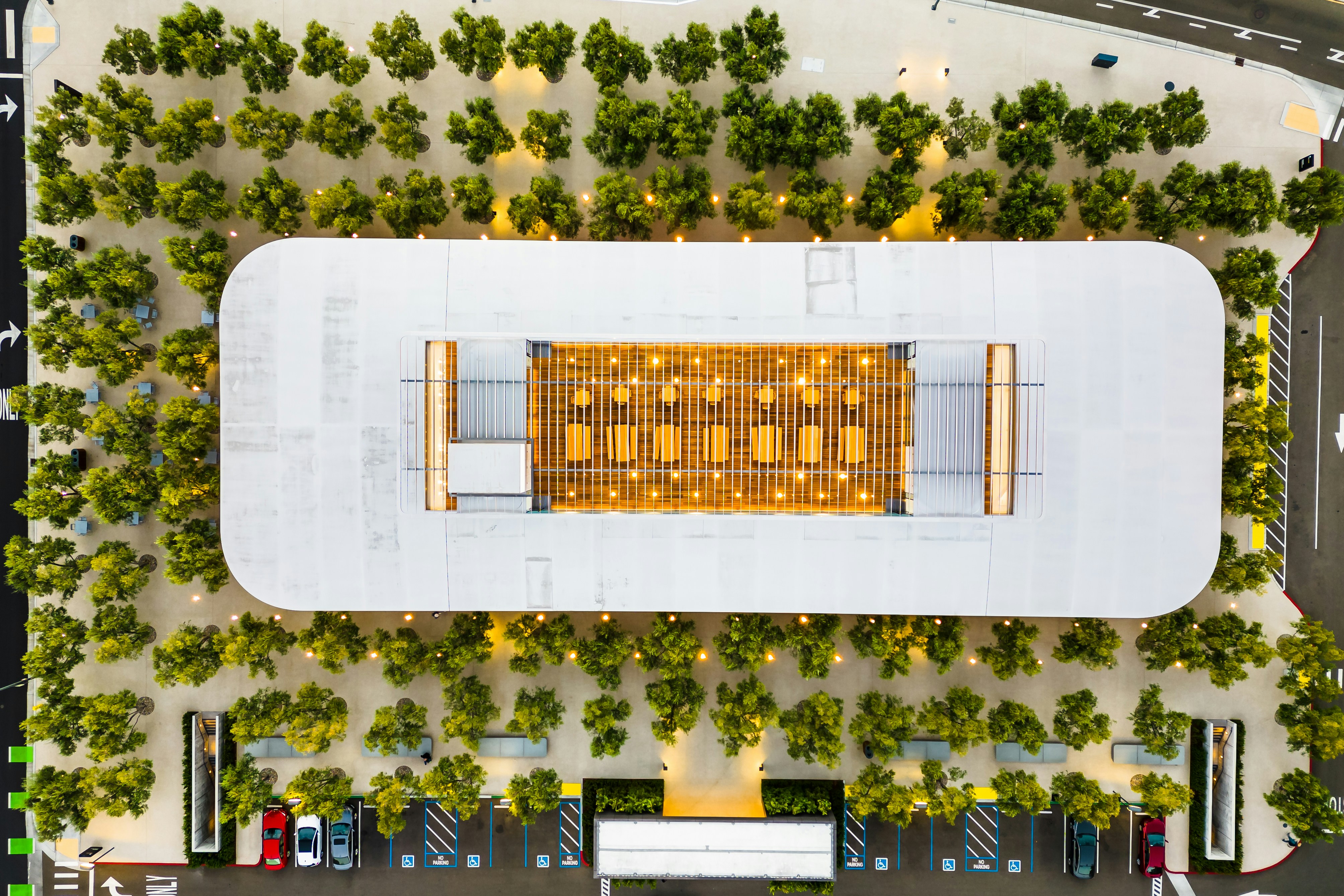 a building with a sign on it