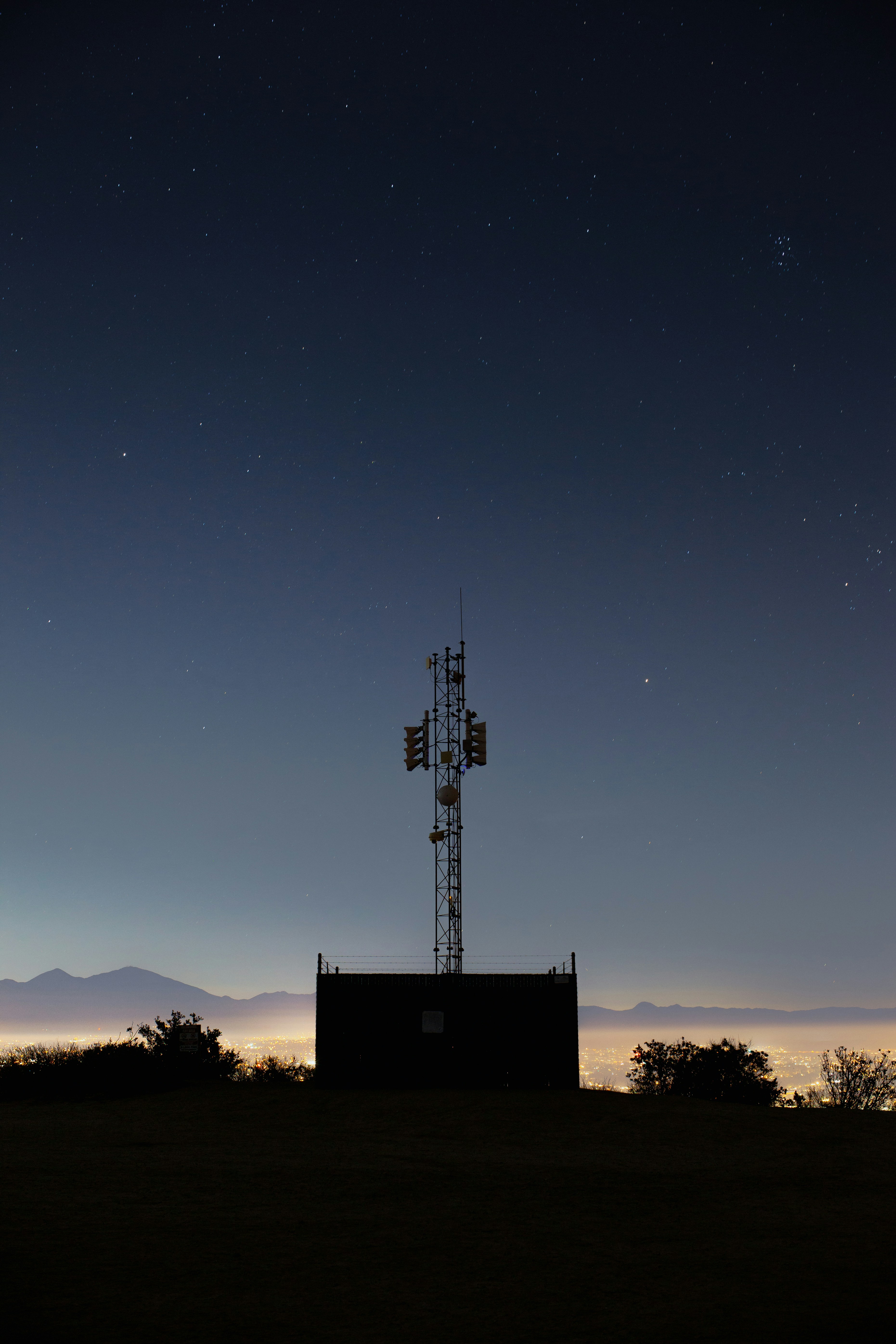a tower with a radio on top