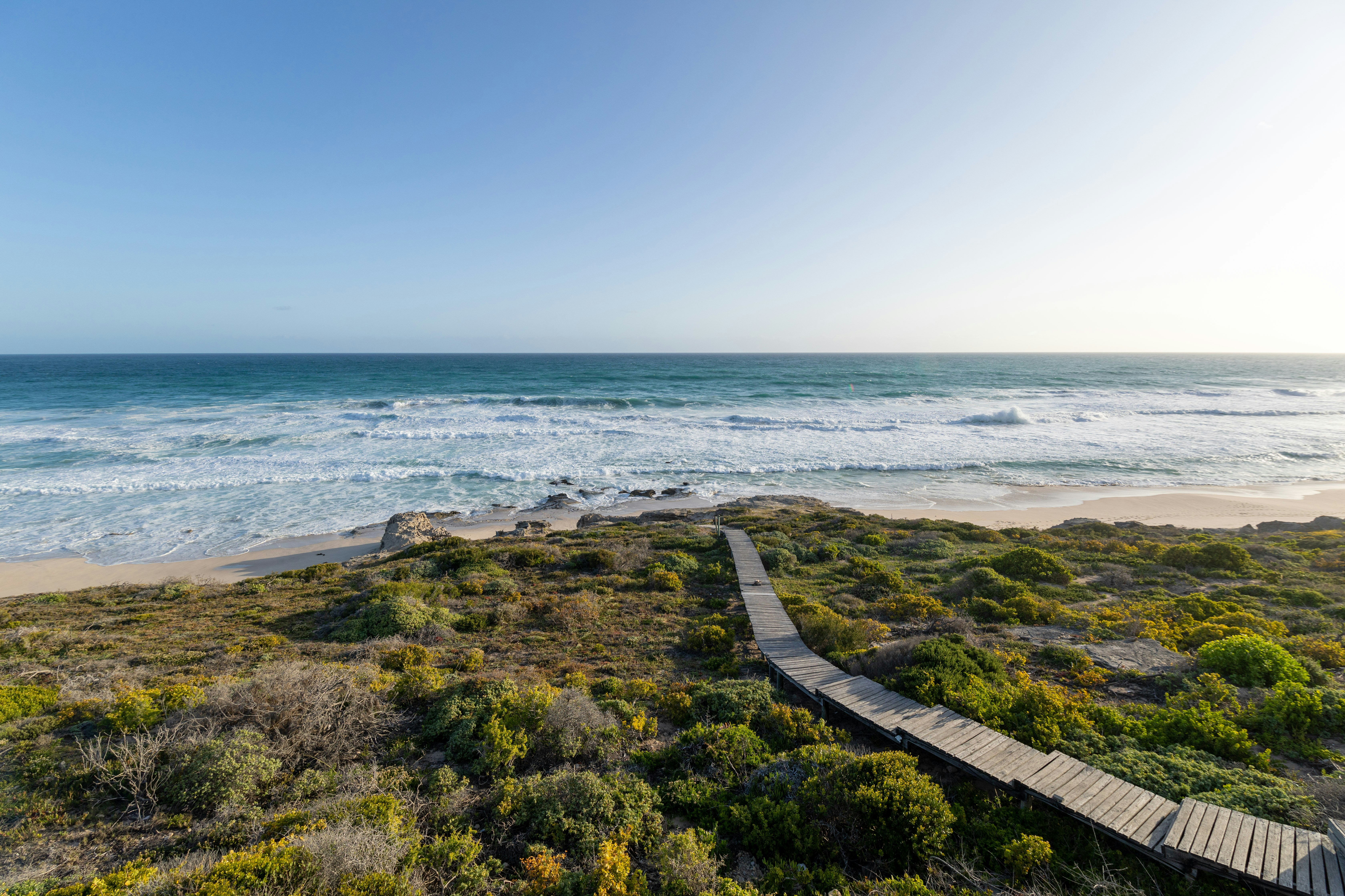 a body of water next to the ocean