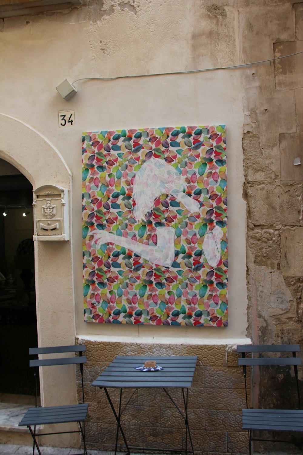 a painting on a wall