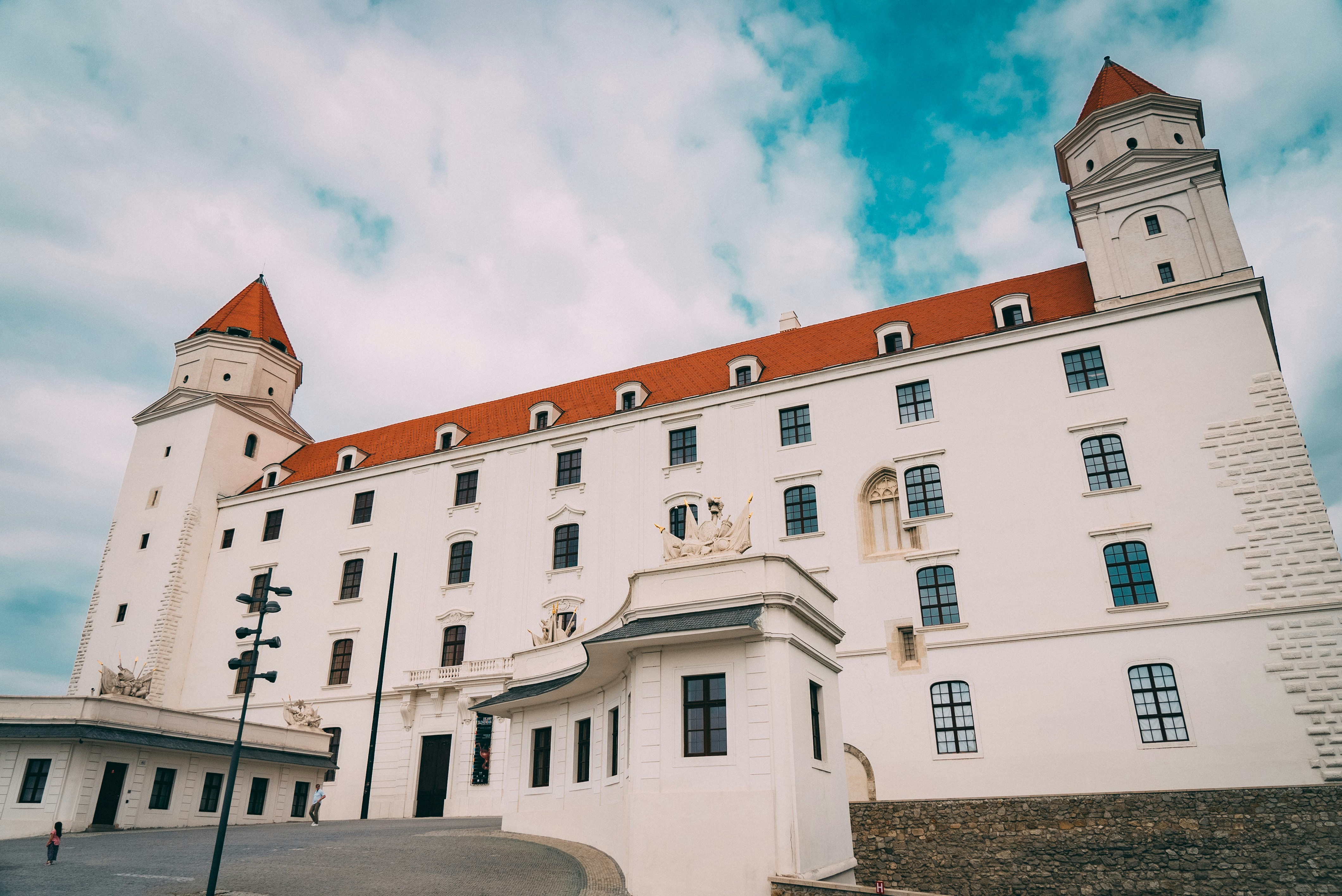 a large white building