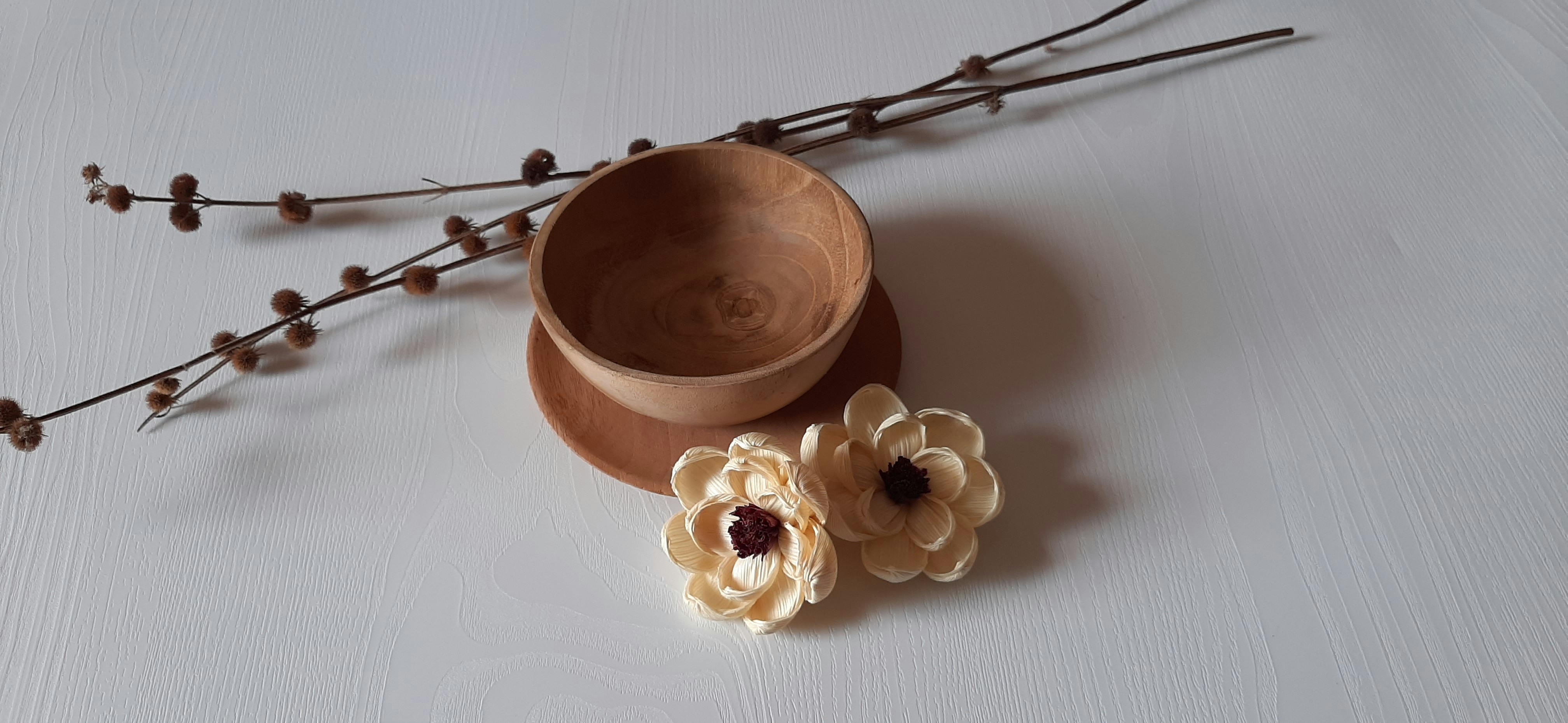 a bowl of flowers
