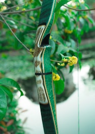 Close-up of beautifully handcrafted hair bows and ribbons arranged on a rustic wooden table