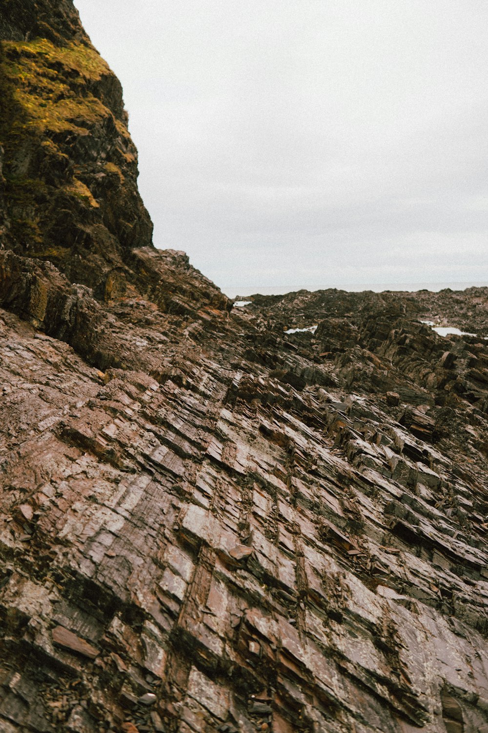 a rocky cliff side