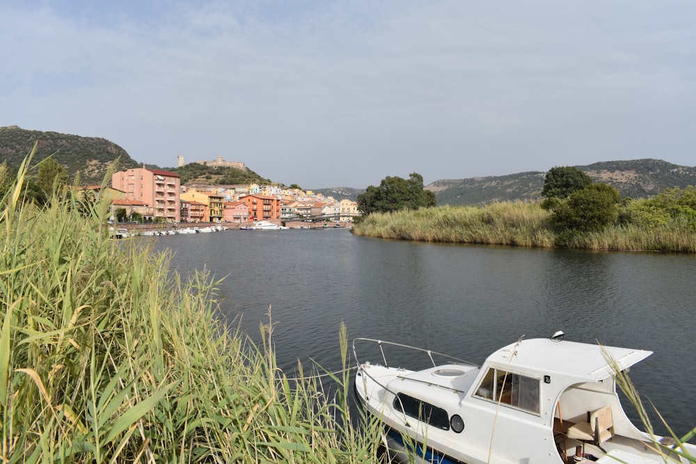 a boat on a river