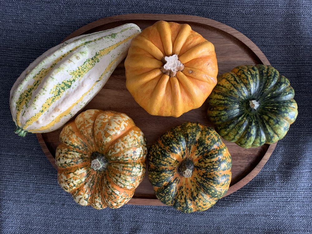 a group of pumpkins