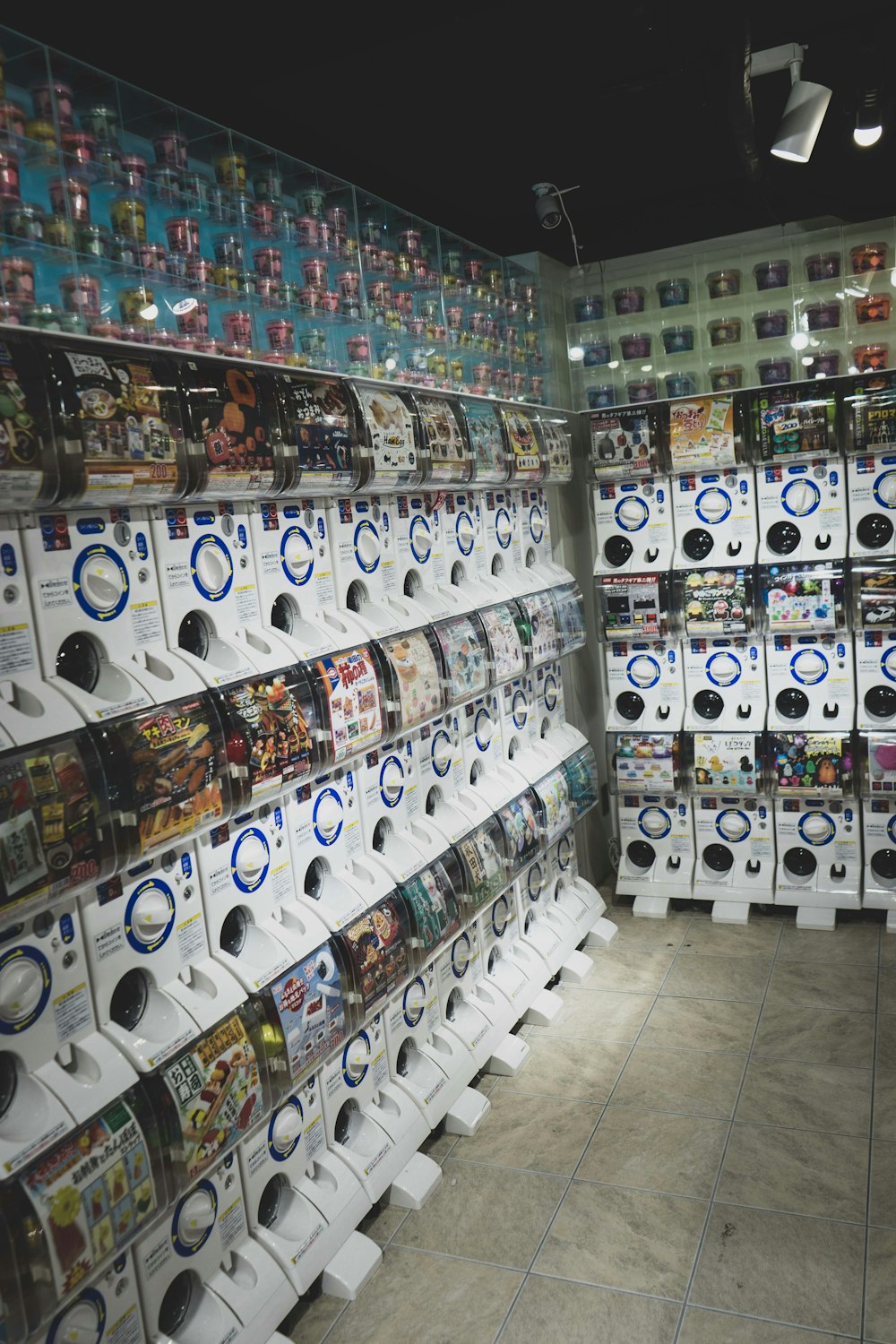 a large display of video games