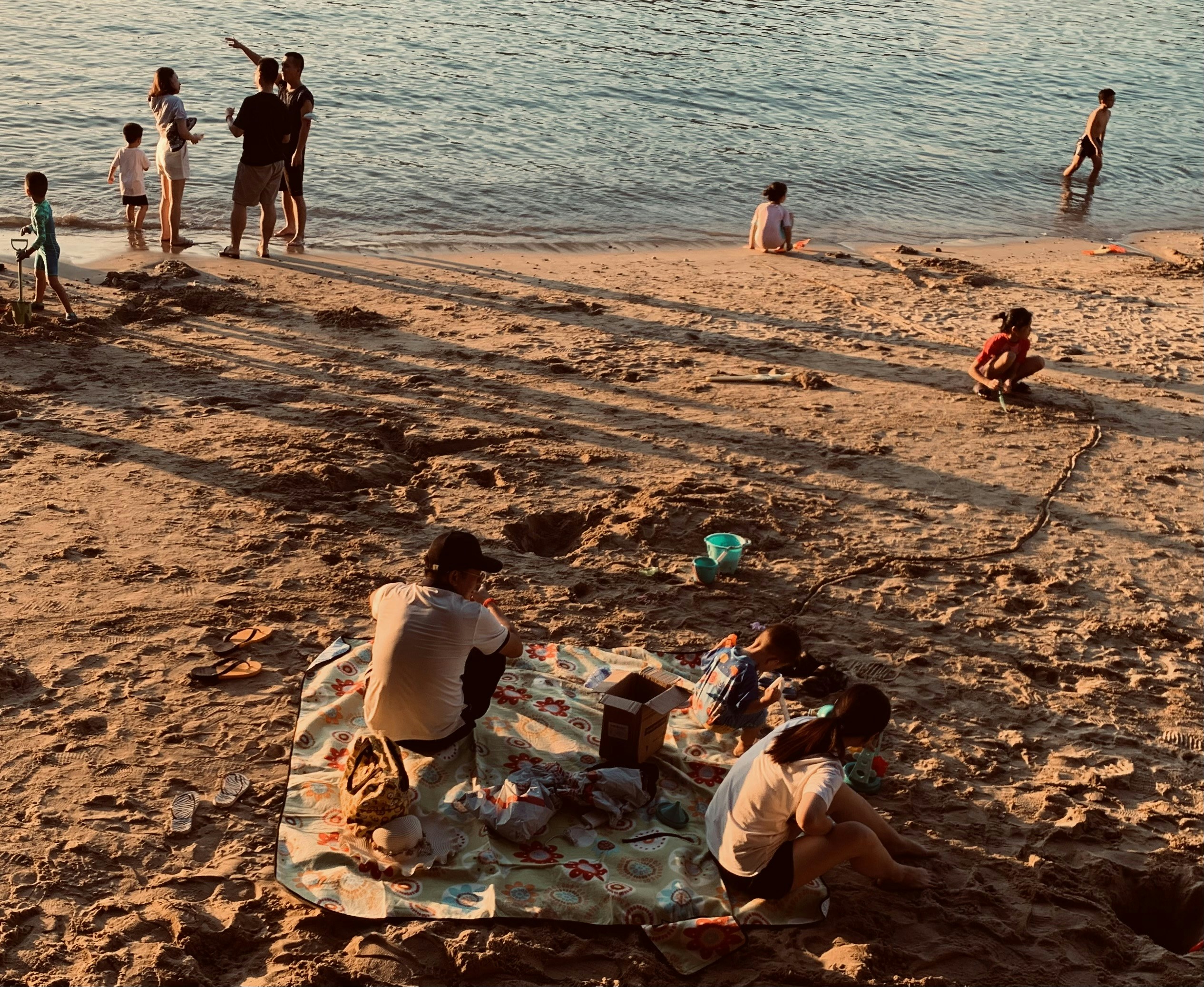people on a beach