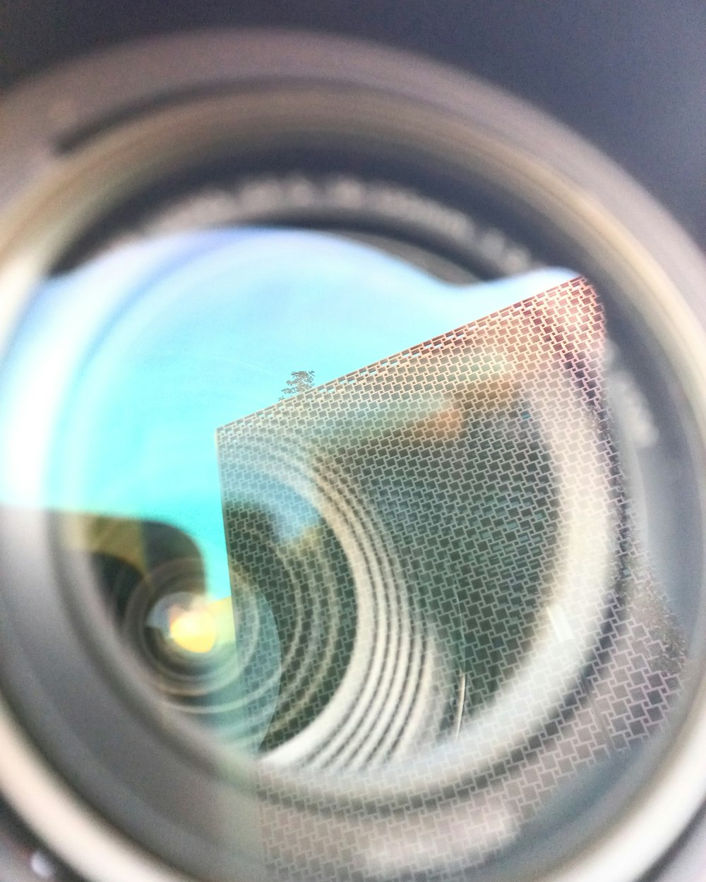 a close up of a camera lens