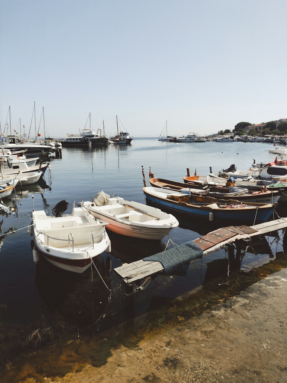boats docked at a pier