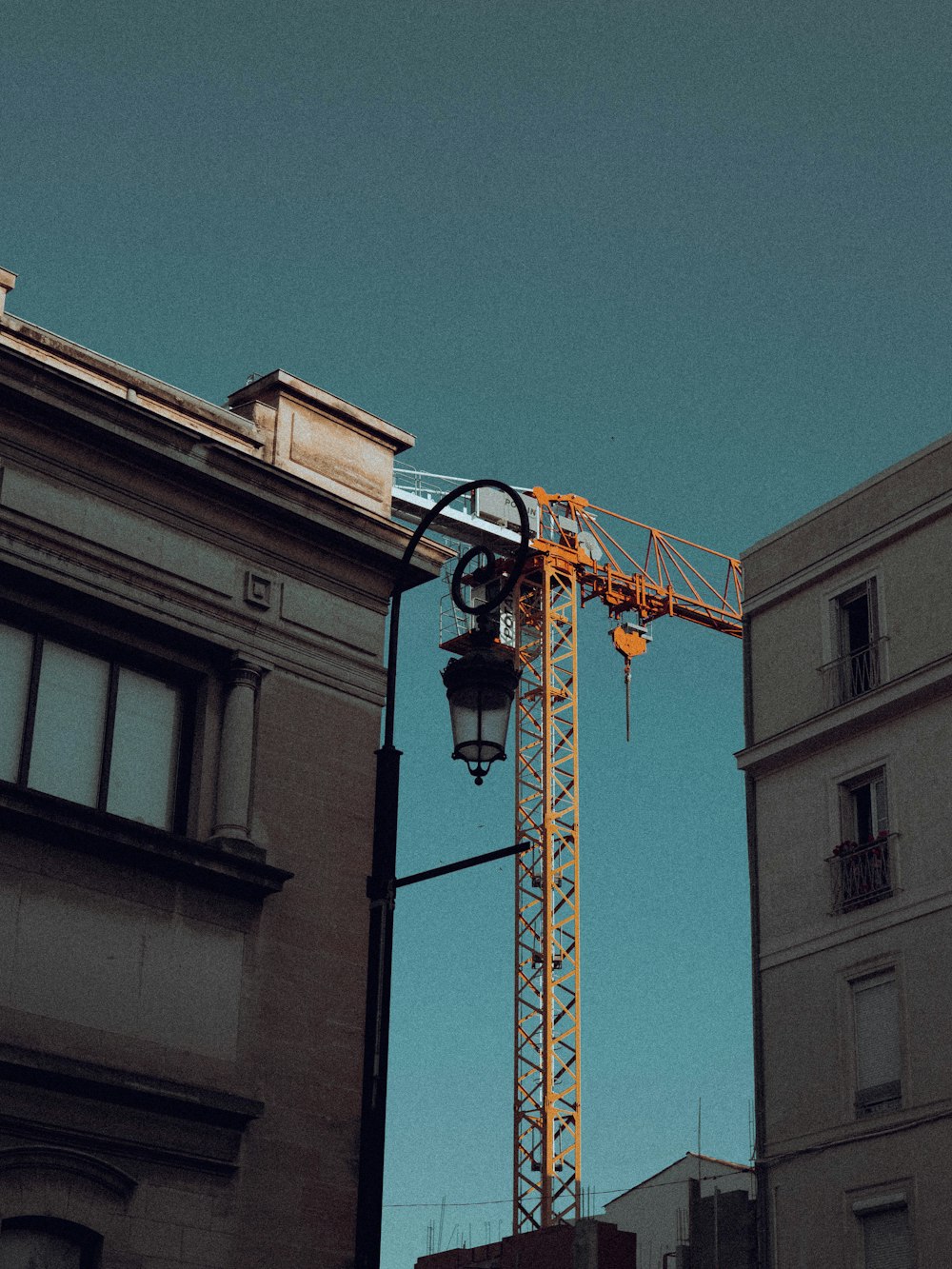 a street light on a pole