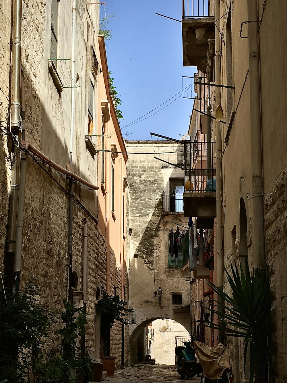 an alley between two buildings