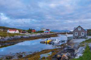 En vik med fritidsbåter i Kristiansund