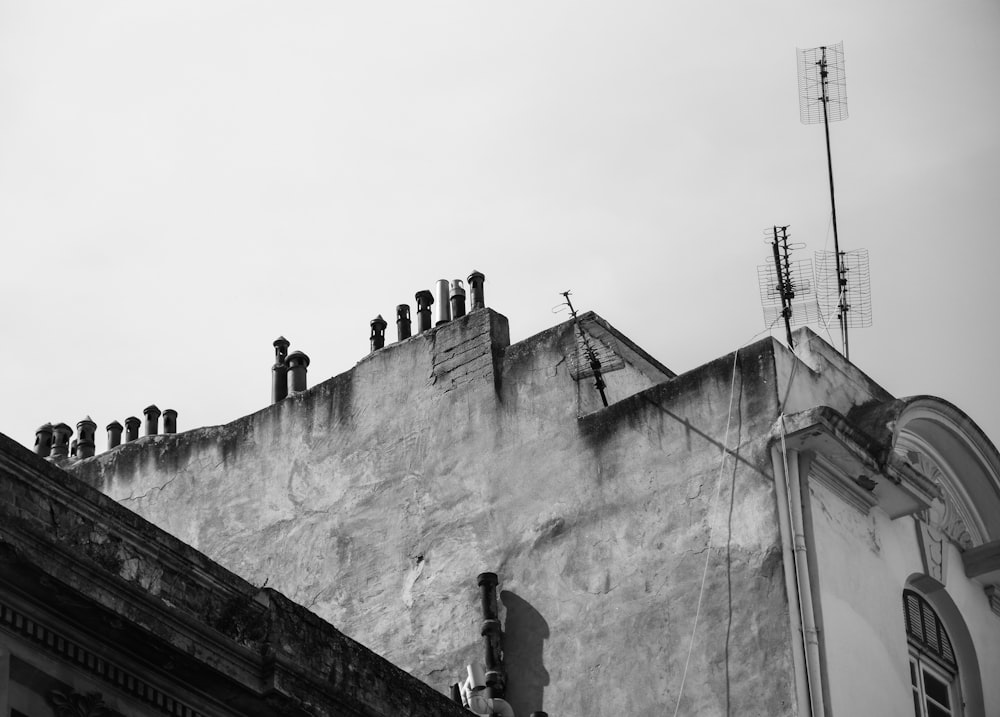 a group of people on top of a building