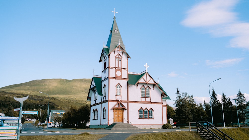 a church with a cross on top