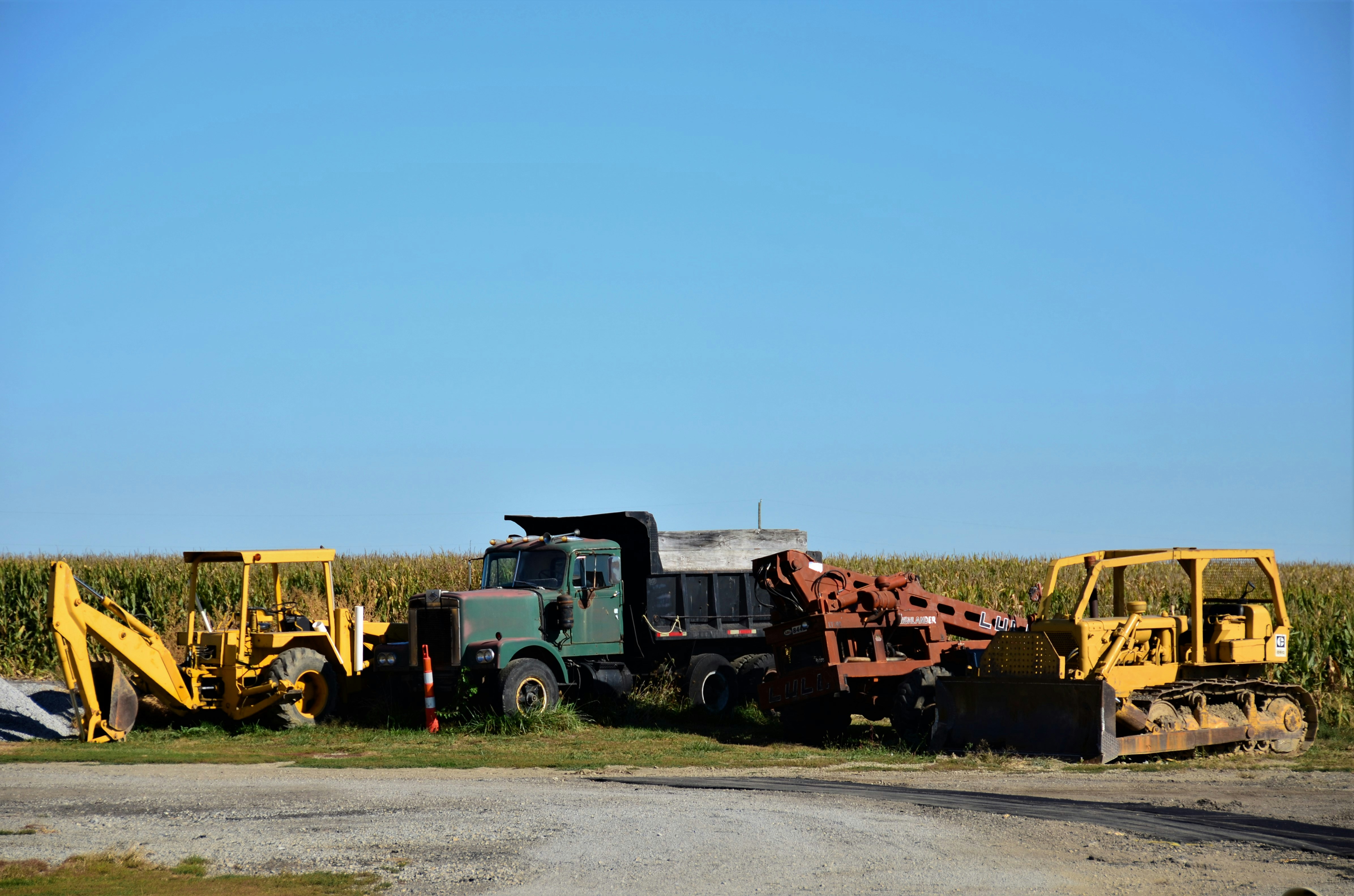 Old farm and construction vehicles