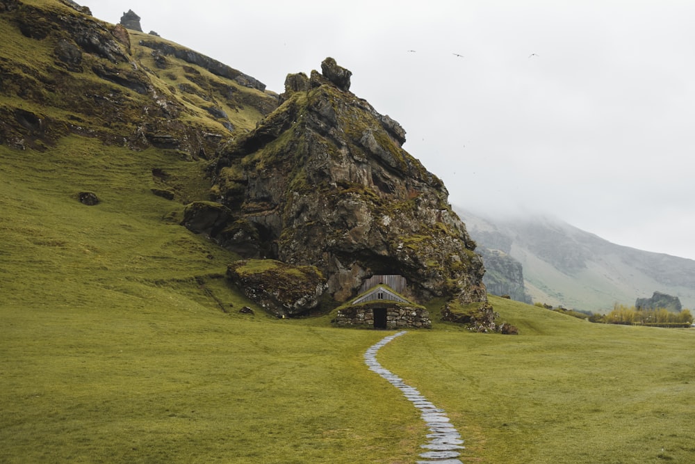 a building on a cliff